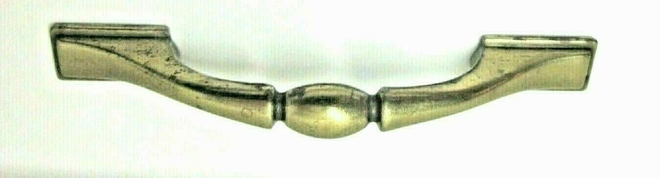 Amerock 1302 Drawer 1960s Pull Handle 3″ Centers Shiny Dark Aged Brass 1 Vtg MCM