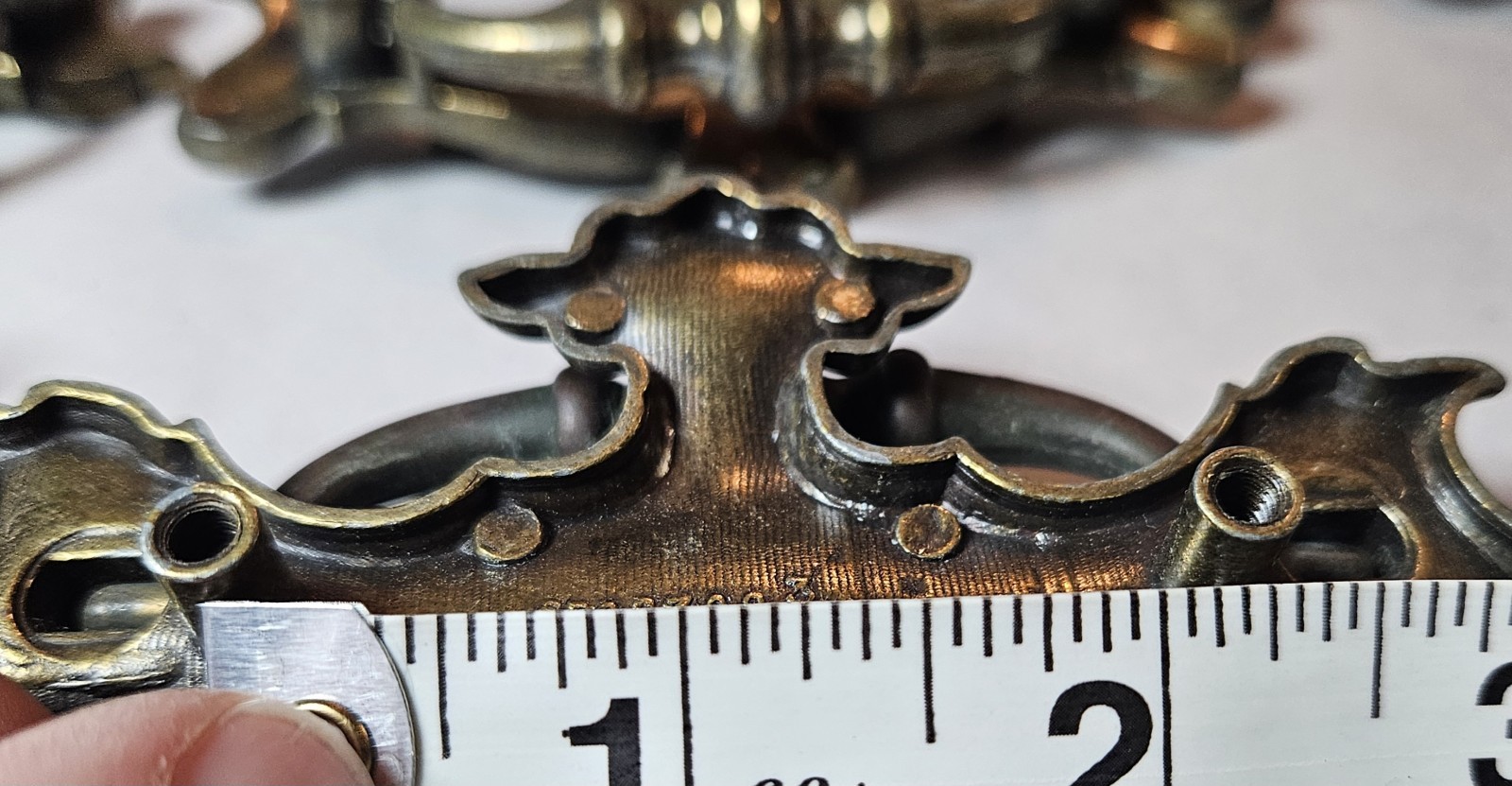 Vintage Keeler Brass Co KBC P2308 Chippendale Bail Pulls 2-1/4″ Center Set of 7