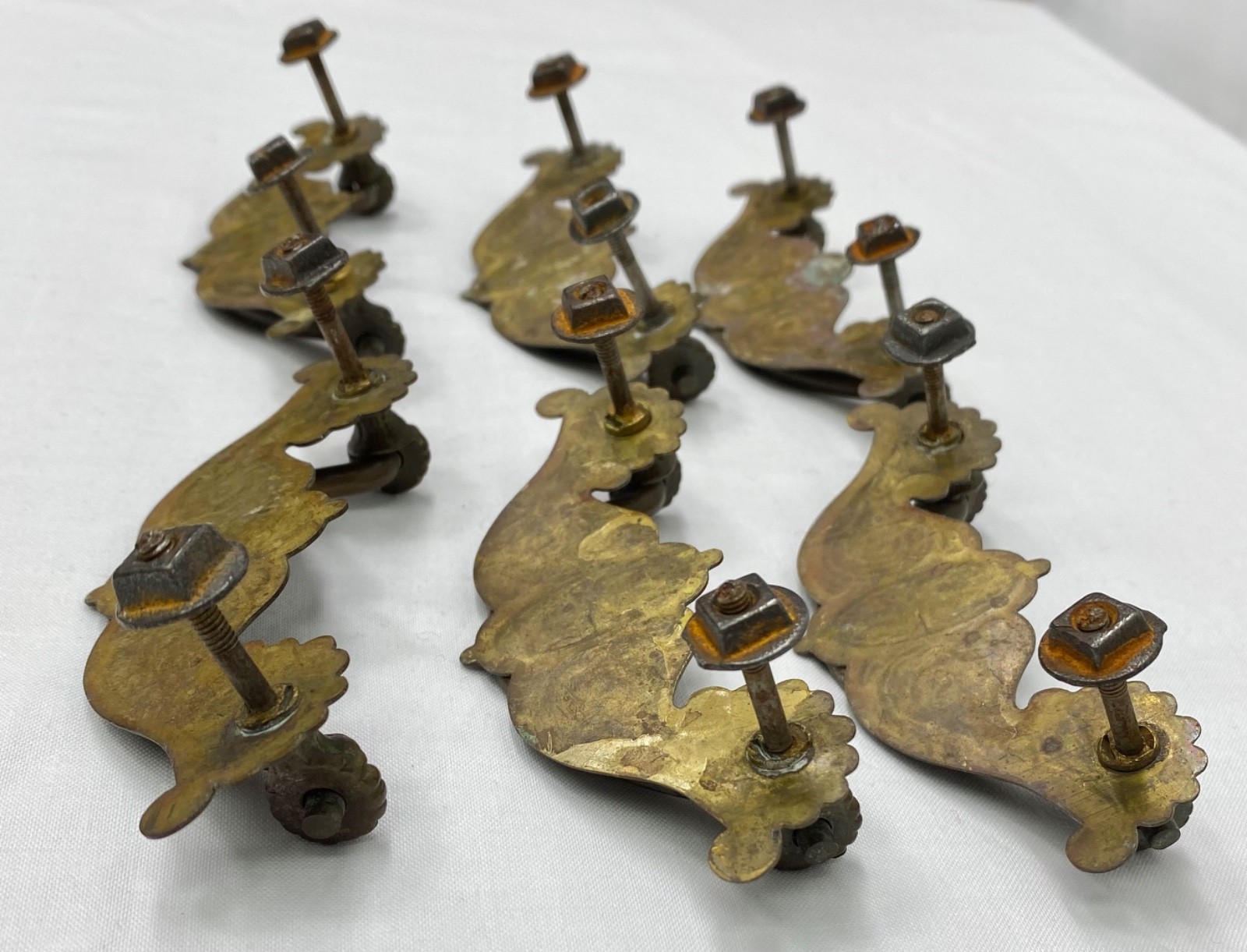 6 Antique Drop Bail Pull Drawer Cabinet Handle Ornate Eastlake Hardware