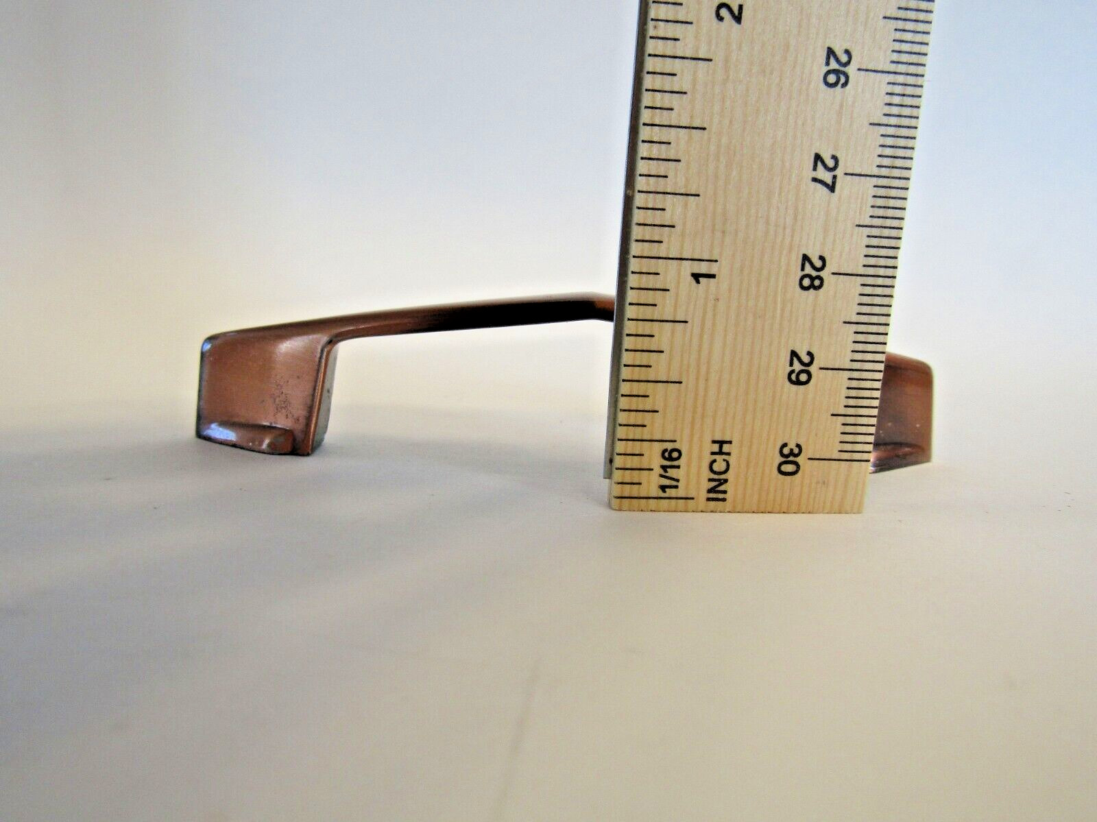 Vintage Nos Antique Copper Chevron Drawer Pull Cabinet Door Handle Ajax