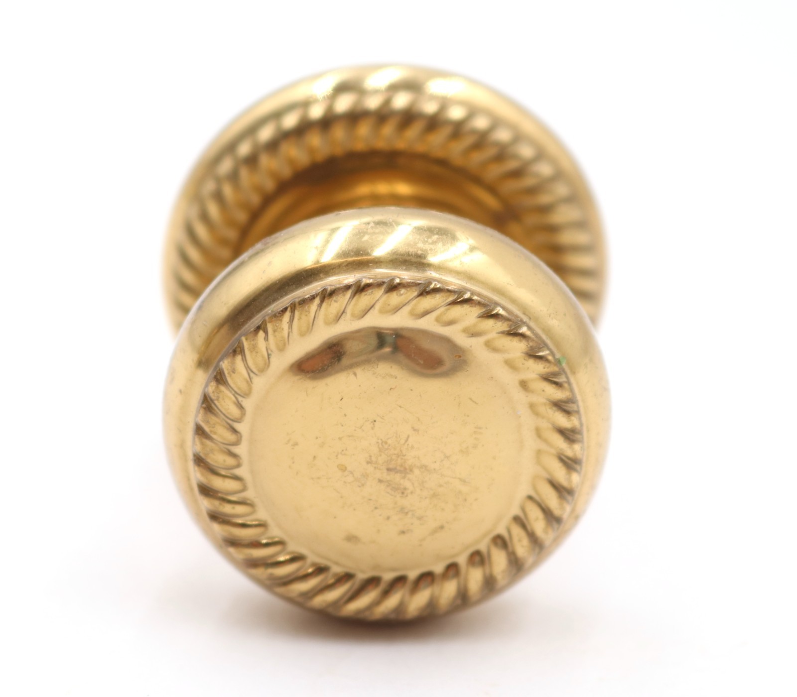 Traditional 1.375 in. Rope Brass Drawer Cabinet Knob