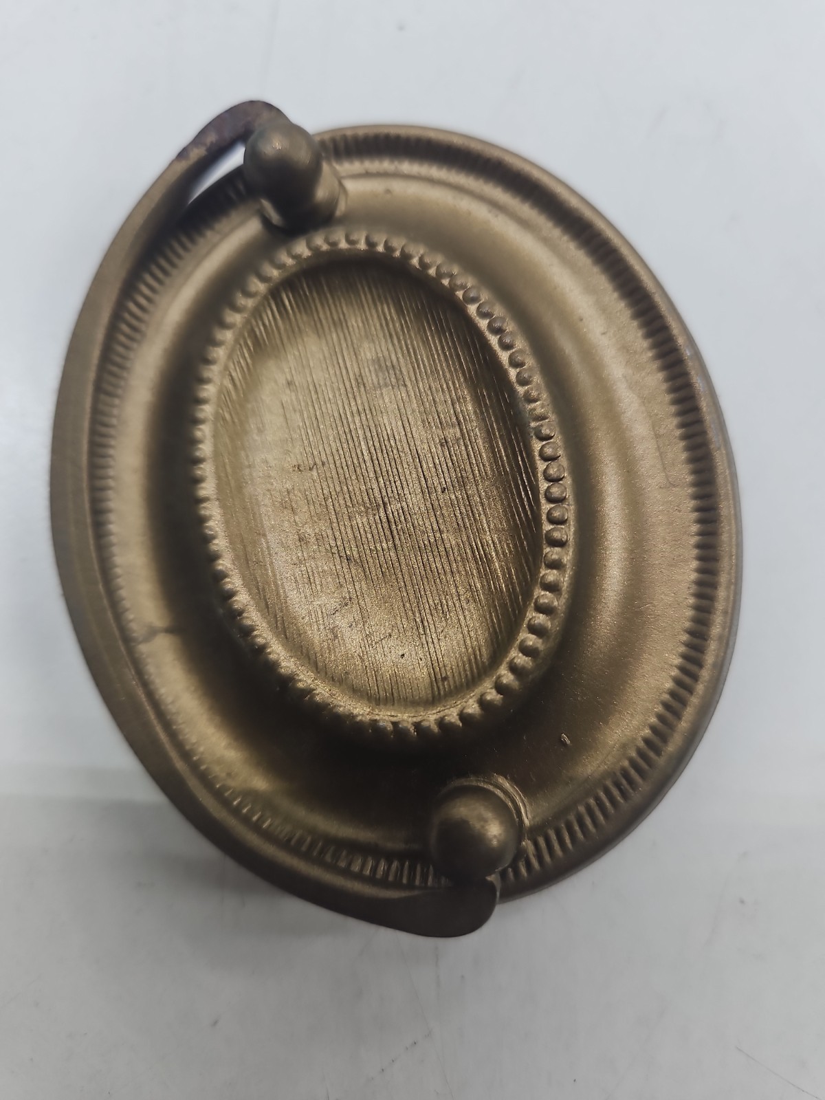 Vintage Brass Drawer Pull With Bail Drop Handle