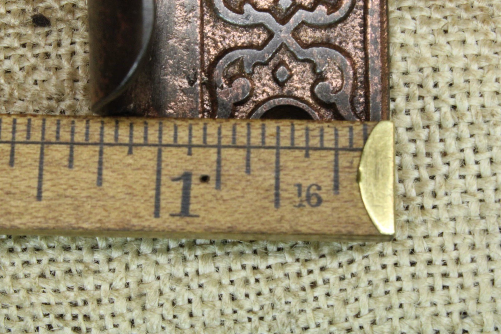 2 Old Window Sash Lifts Pulls Cast Iron Dark Copper Bronze Finish X Ferns Scroll