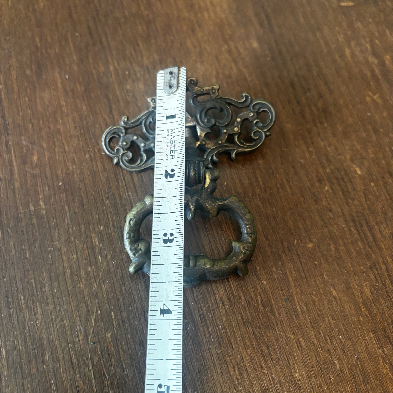 Antique Brass Drawer Bail Pull Highly Ornate