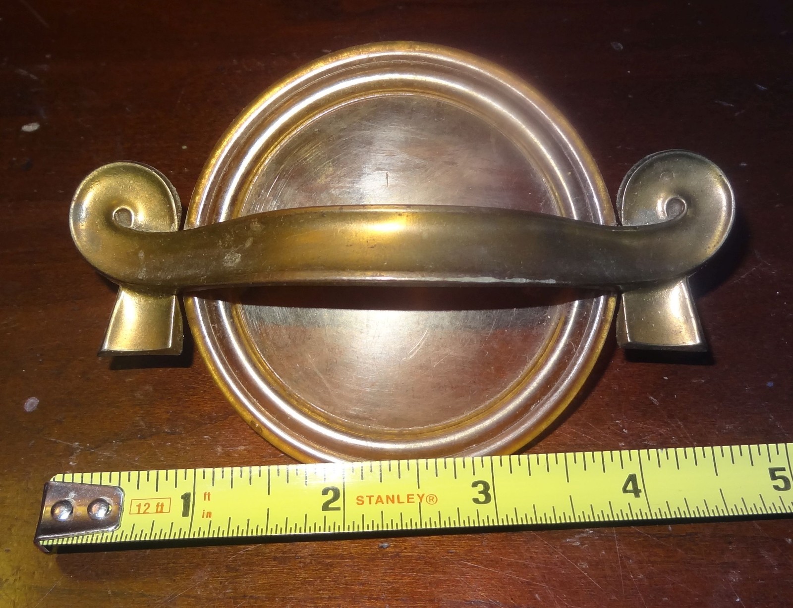 Lot 4 Antique Art Deco Bakelite & Brass Waterfall Furniture Draw Pulls & Bonus