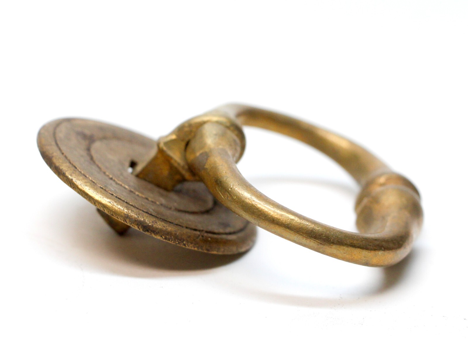 Traditional Solid Brass Circular Back Drawer Ring Pull