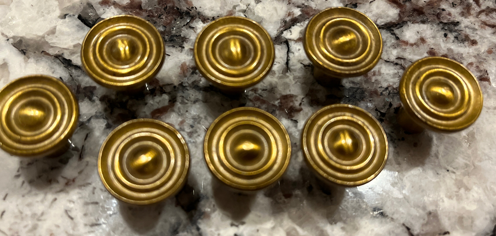 8 New Old Stock Brass Drawer Dresser Knobs Pulls National Lock Co. F1342NY. BP-6