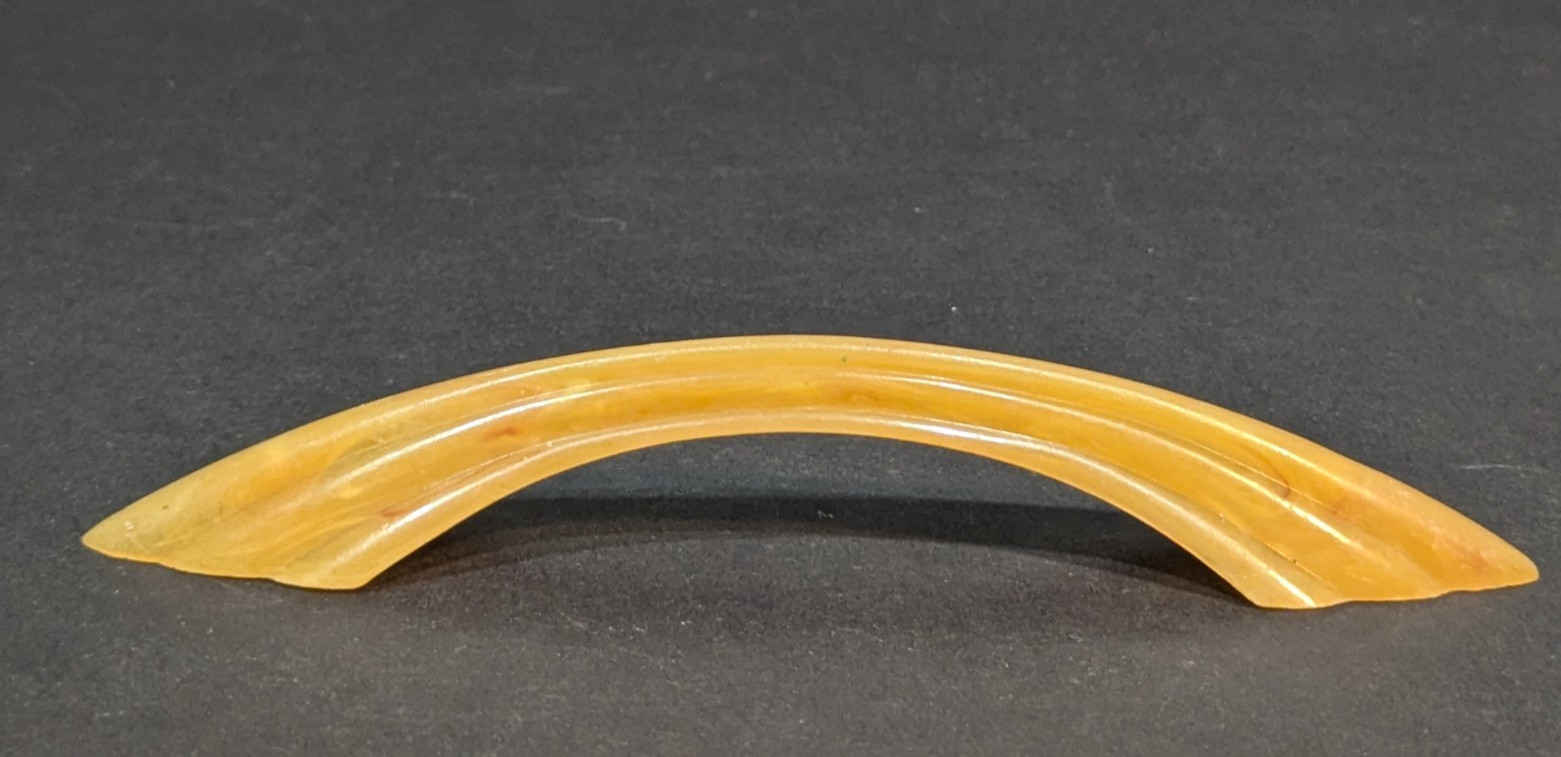 Art Deco 5.75″ Marbled Butterscotch Amber Plastic Drawer Cabinet Pull Handle
