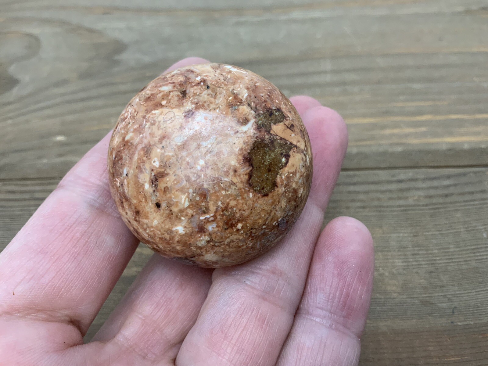 (5) Mushroom Shaped Red Marble Knobs Pulls with Screws Beautiful, Excellent