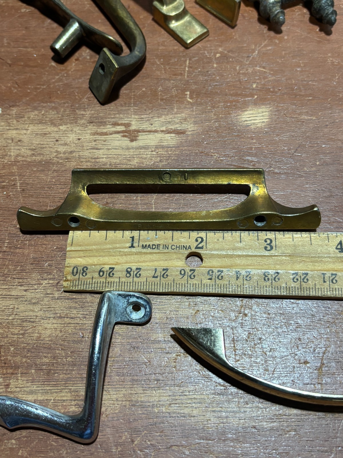Vintage Lot of 12 Misc Variety Mixed Materials Door Handles Pulls Some Matching