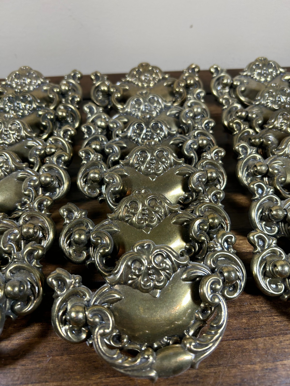 Lot of 24 French Provincial Ornate Brass Drawer Pulls Handles B-1873-0