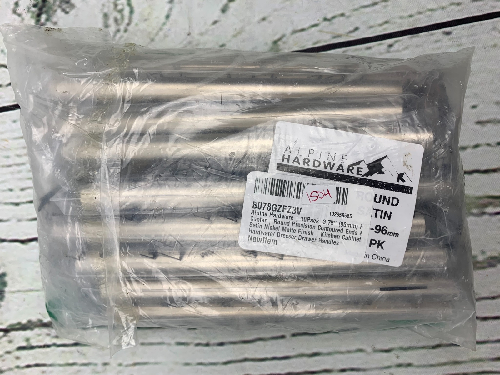 10 Pack Hardware Euro Bar Handle Pull 3.75in Hole Center 6in Stainless
