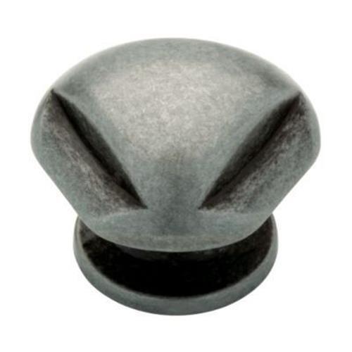 (5 Pack) 1-1/4 inch Mission Style Triangle Top Knob Antique Pewter