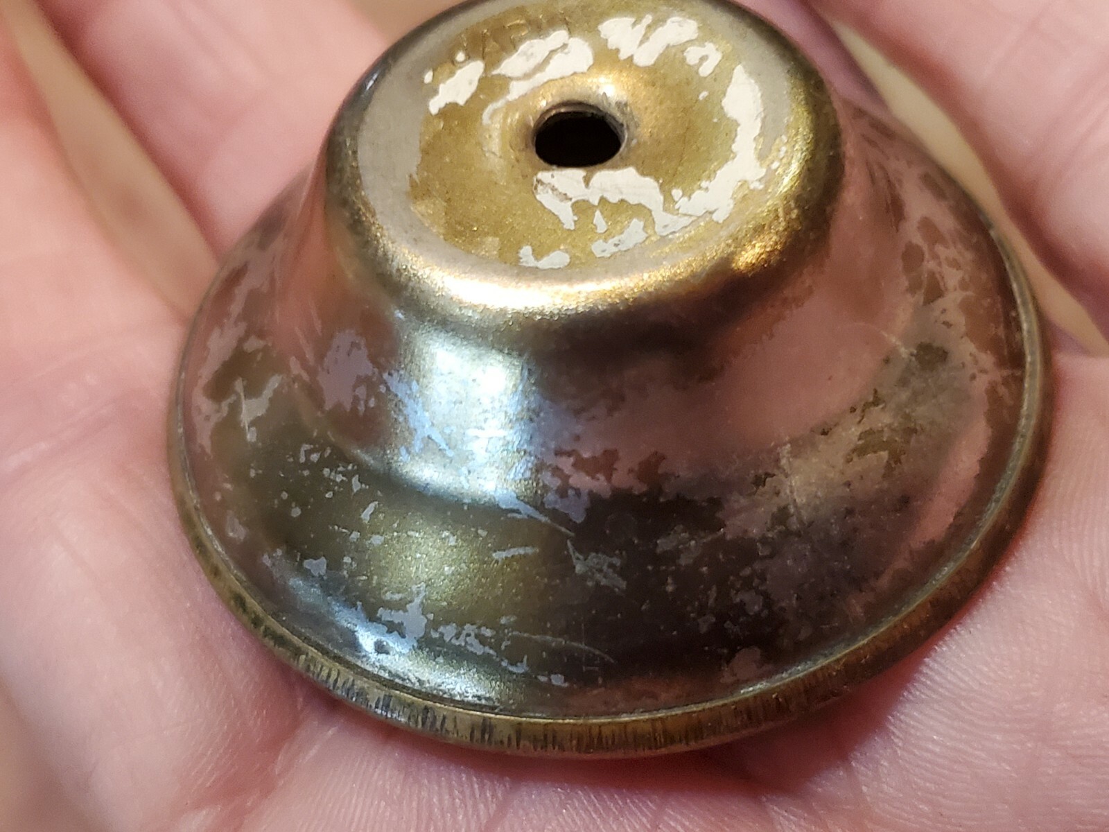 Vintage 1 3/4″ Brass floral knob pull cabinet knob handle round flower JAPAN