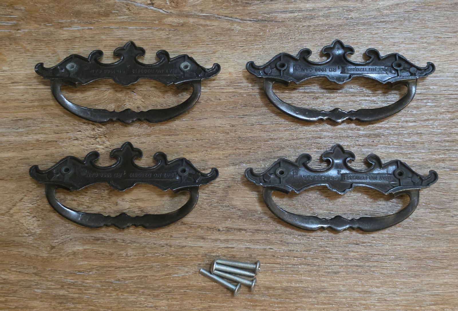 Brass Cabinet Drawer Pull D209813 Amerock RD 1968 Canada Set of 4 with Screws