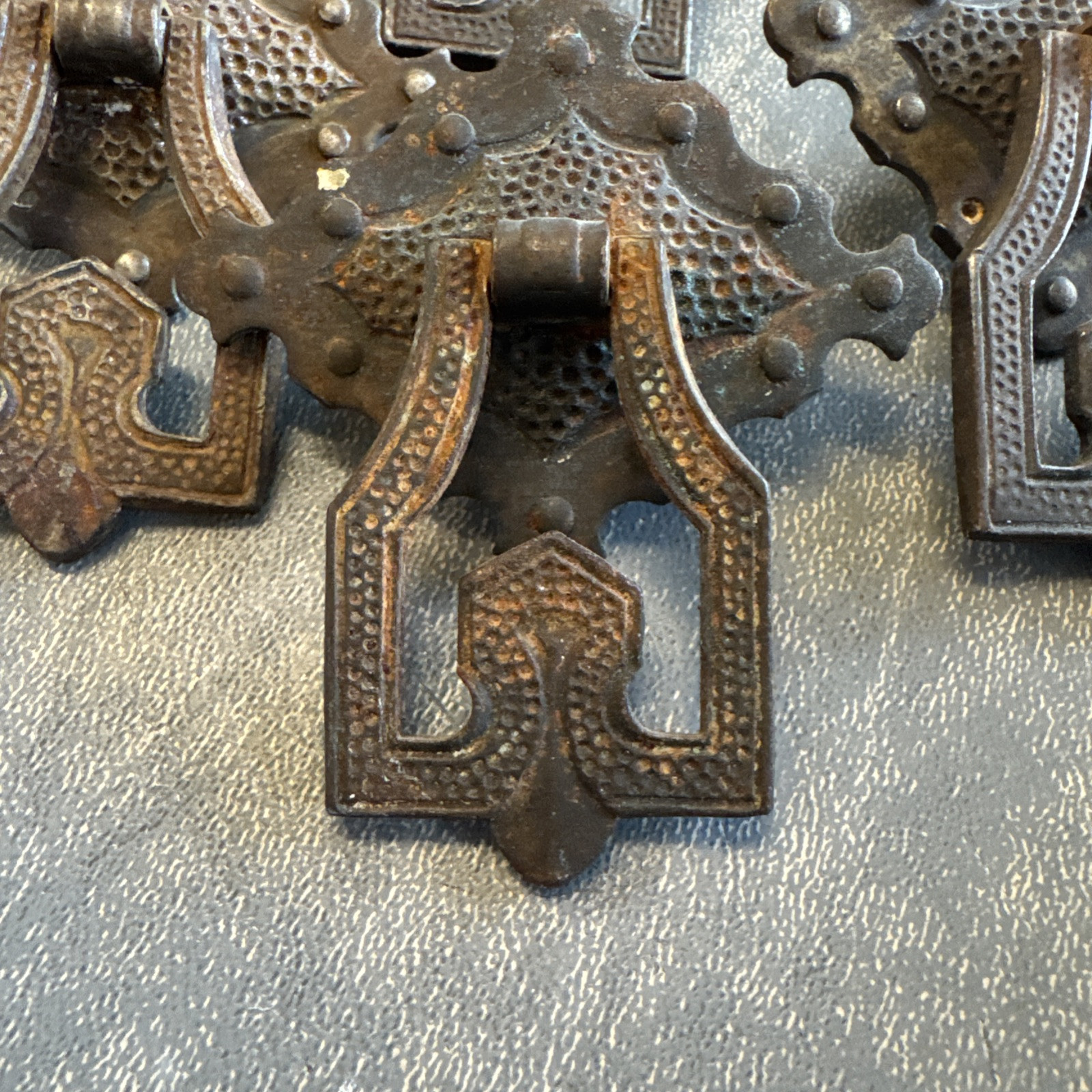 Gothic Spanish style drawer pulls 1920’s 6pc