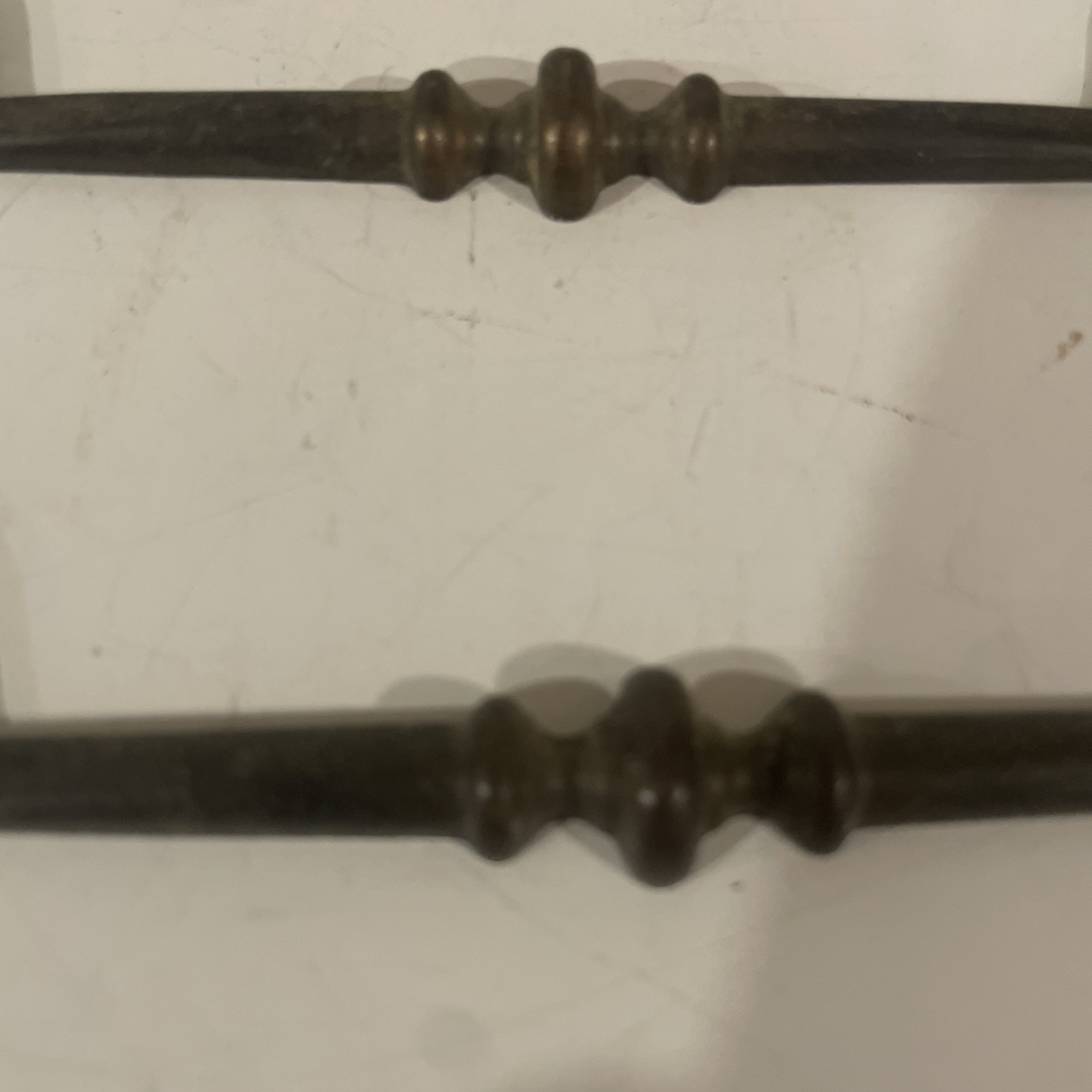 Solid Brass Vintage MCM Square Handle Drawer Bail Drop Pull Handle LOT OF 4