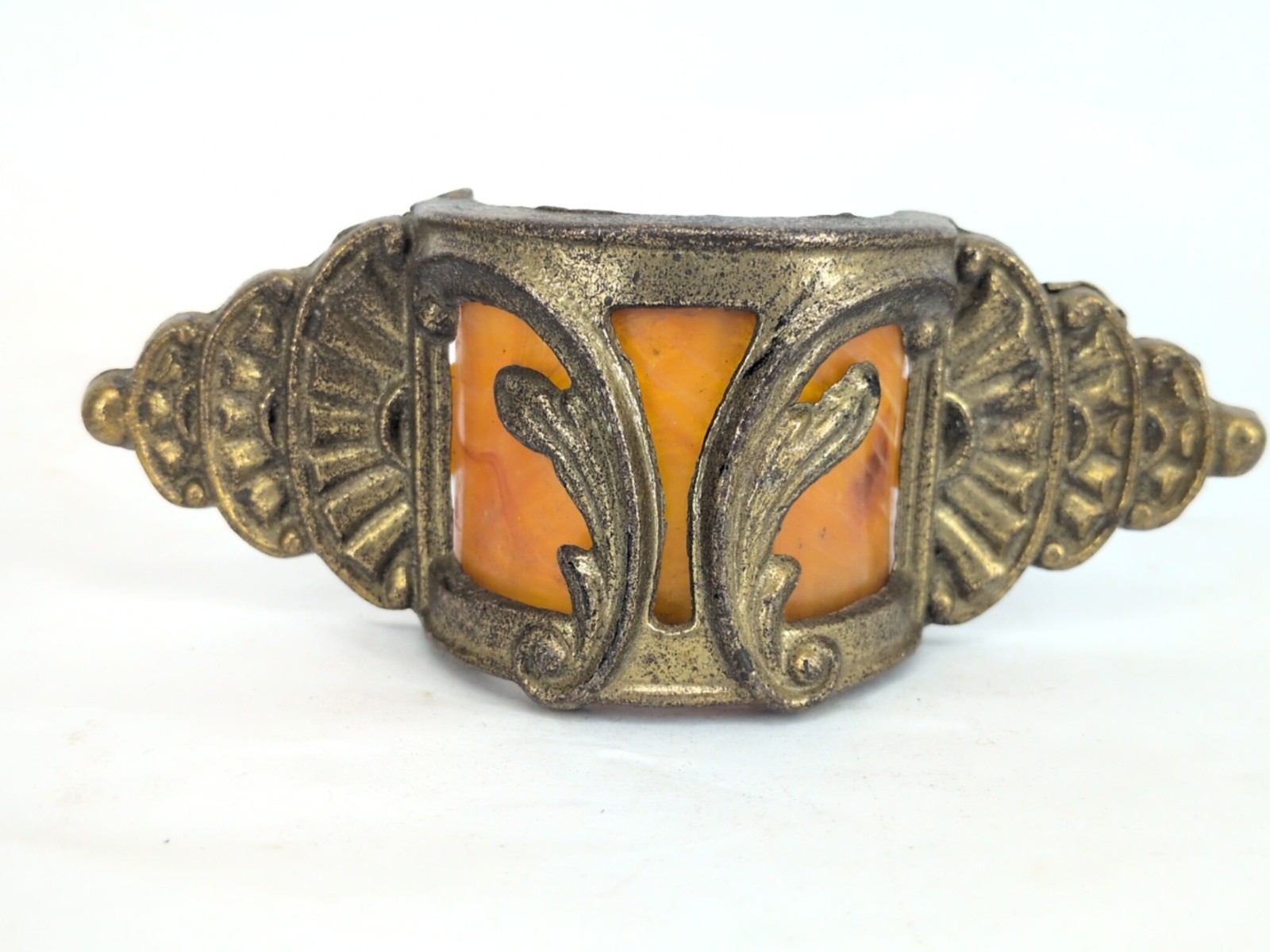 Pair Of DRAWER PULL ART DECO BOW BUTTERSCOTCH BAKELITE WATERFALL DRESSER Antique