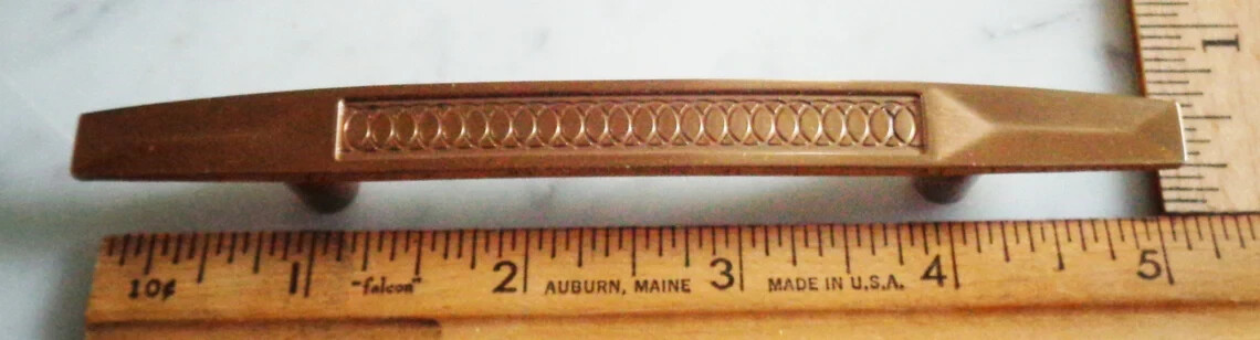 10 Ajax 535 Bronze Cabinet Drawer Pull Handles w Choice of Applied Colored face