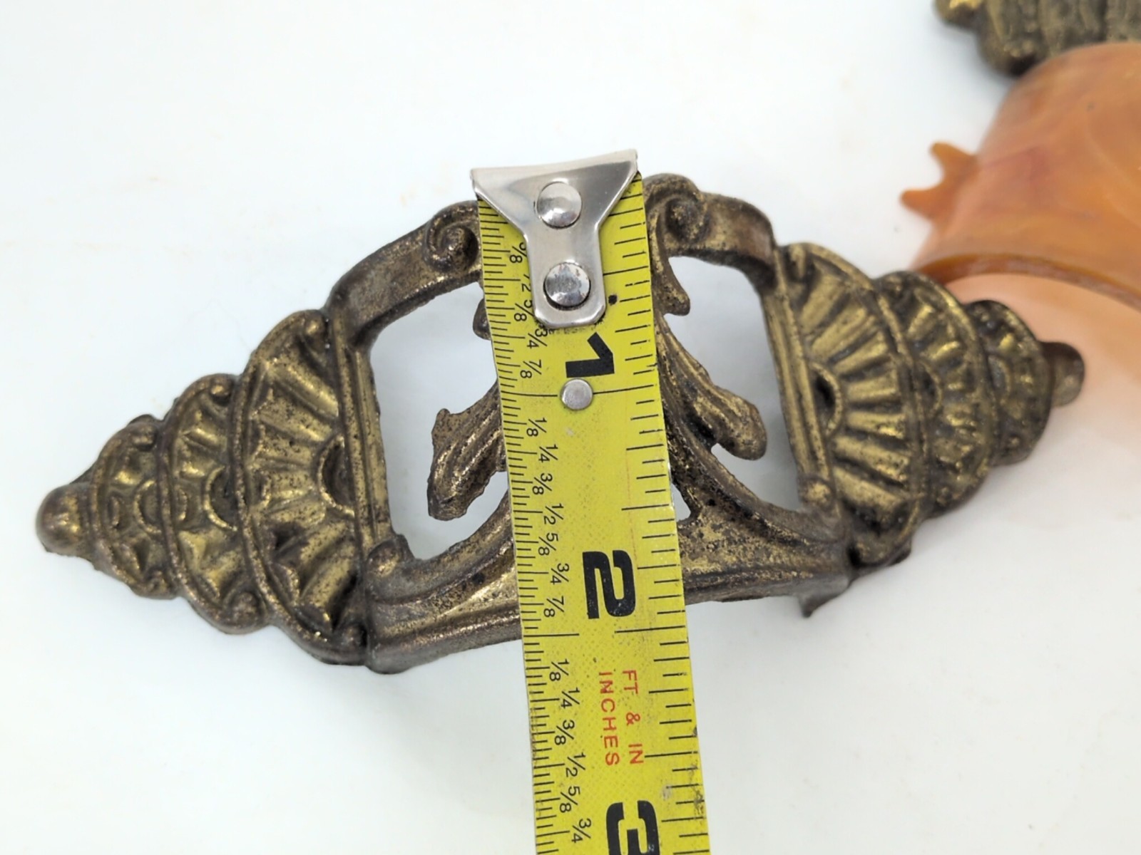Pair Of DRAWER PULL ART DECO BOW BUTTERSCOTCH BAKELITE WATERFALL DRESSER Antique