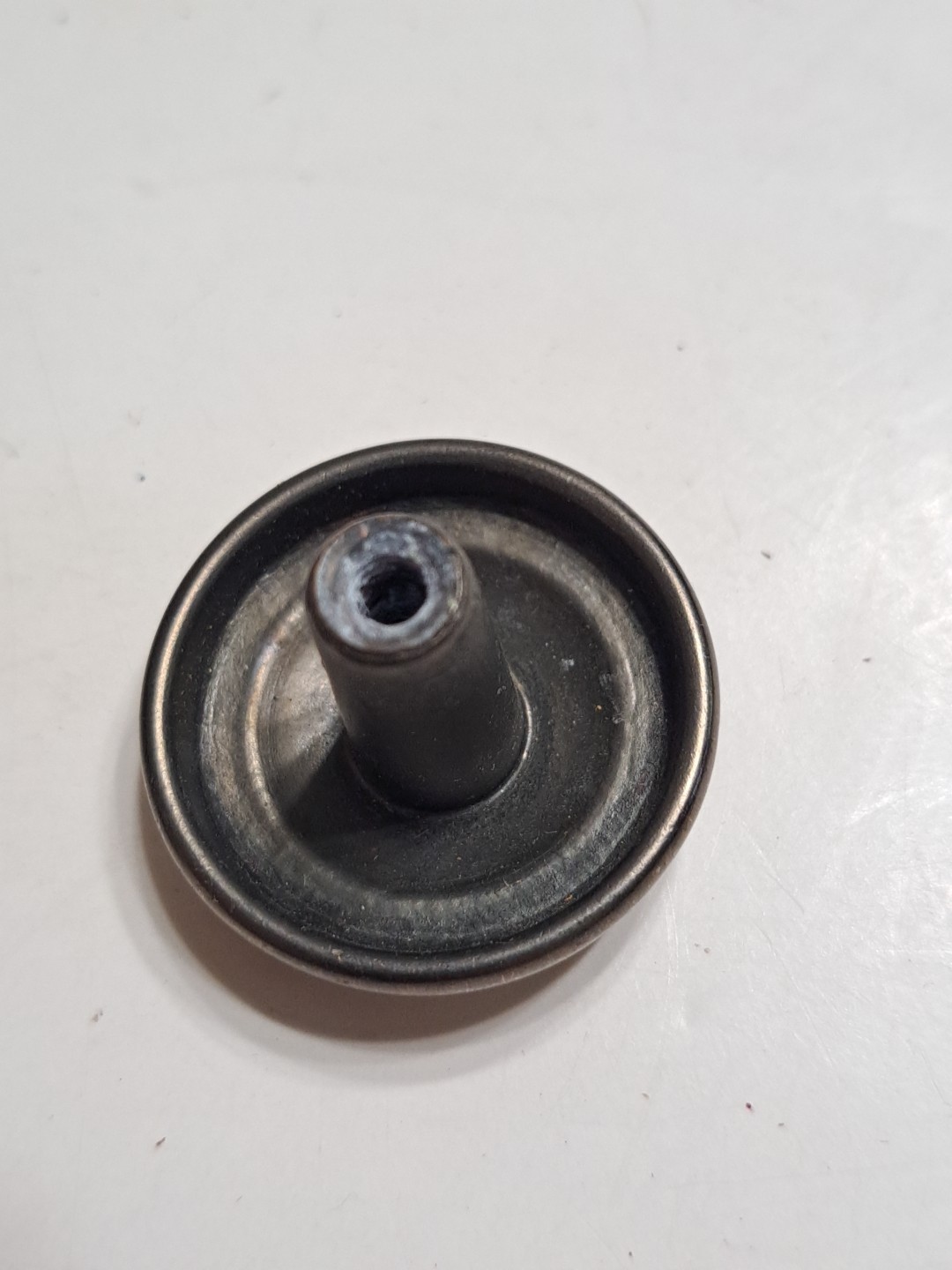 Rustic Bronze Color Pull Knob With Gold Tone/Silver Backplate