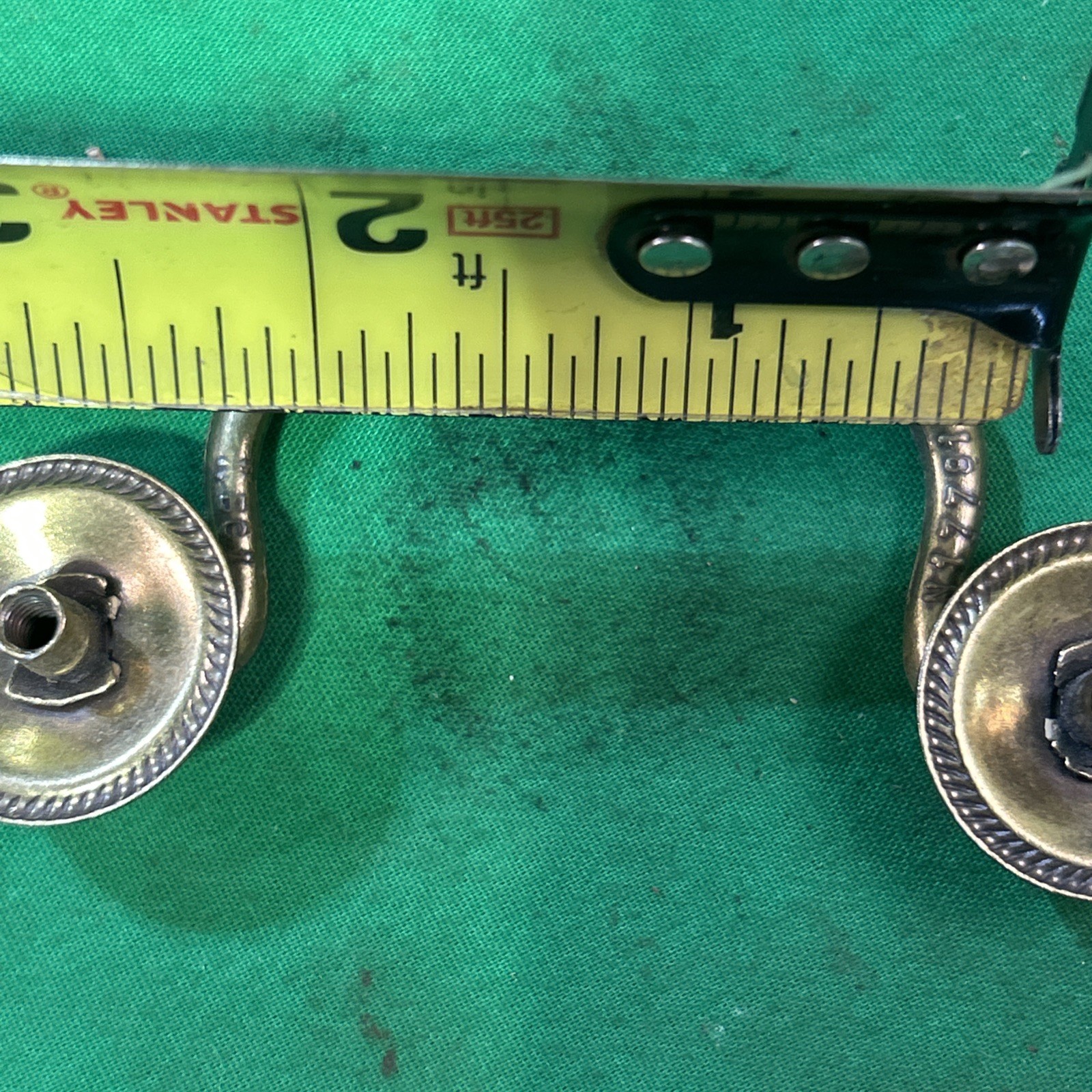 Five Vintage Brass Drop Bail Pull Handle Drawer 3” Center