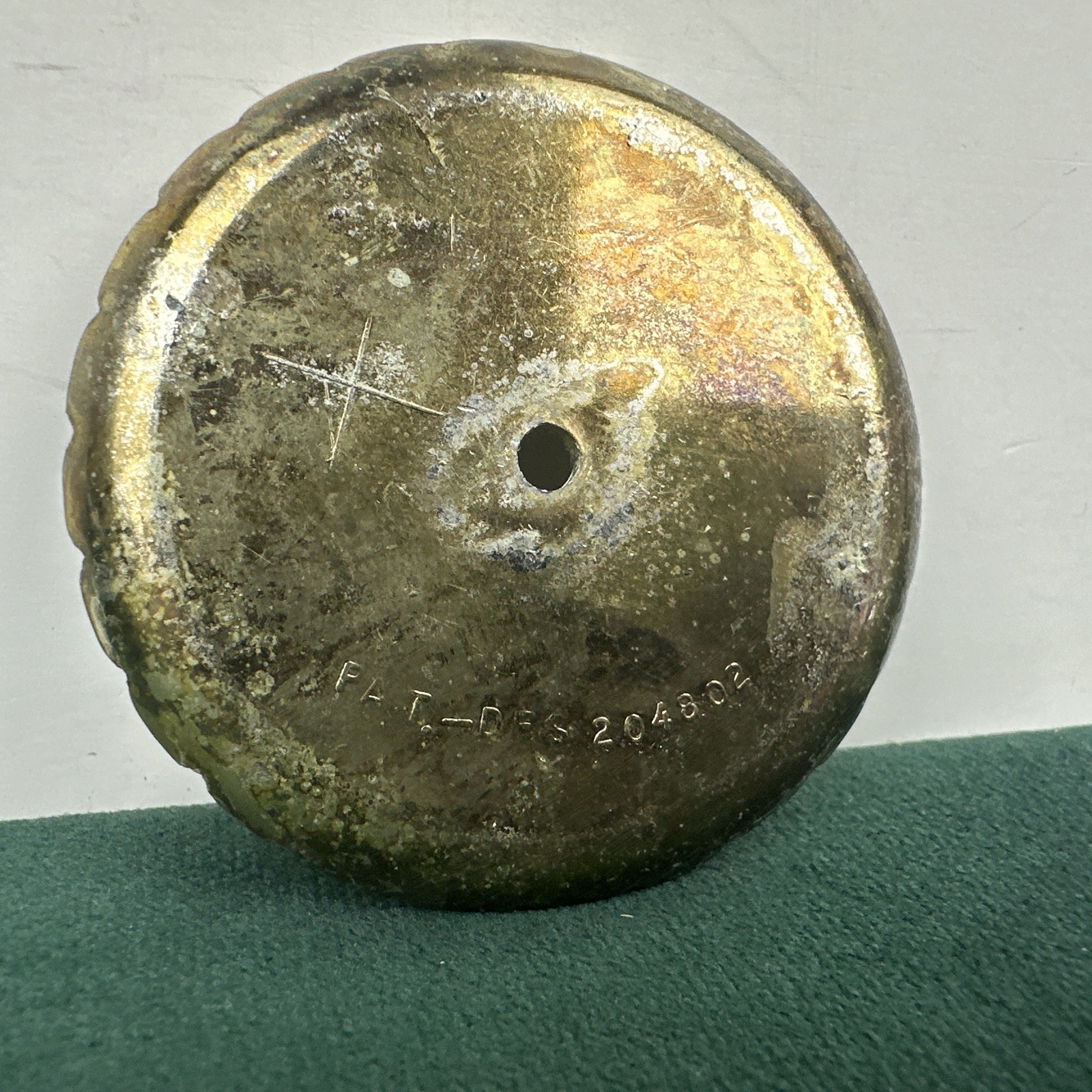 Vintage Brass Rosette Backplate 2.5” Drawer Pull Knob Back Plate