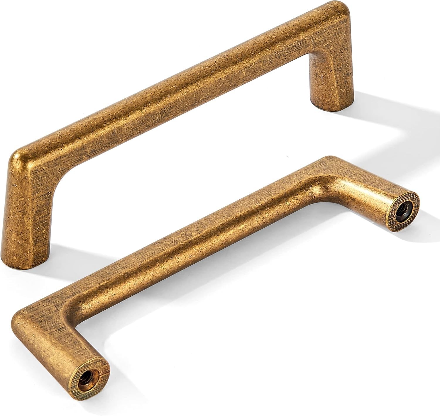 Khtumeware 10 Pack Vintage Antique Brass Cabinet Pulls 3.5 Inch89Mm Hole