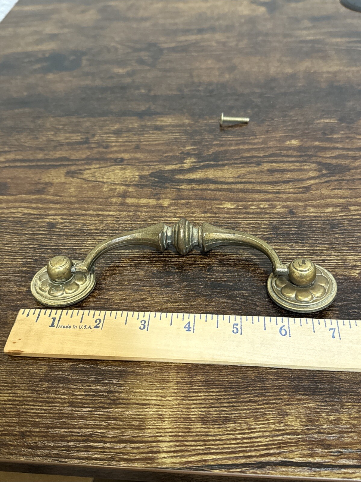 Drexel Esperanto Drawer Pull Tall Dresser Brass Vintage Drop Bail MCM Handle