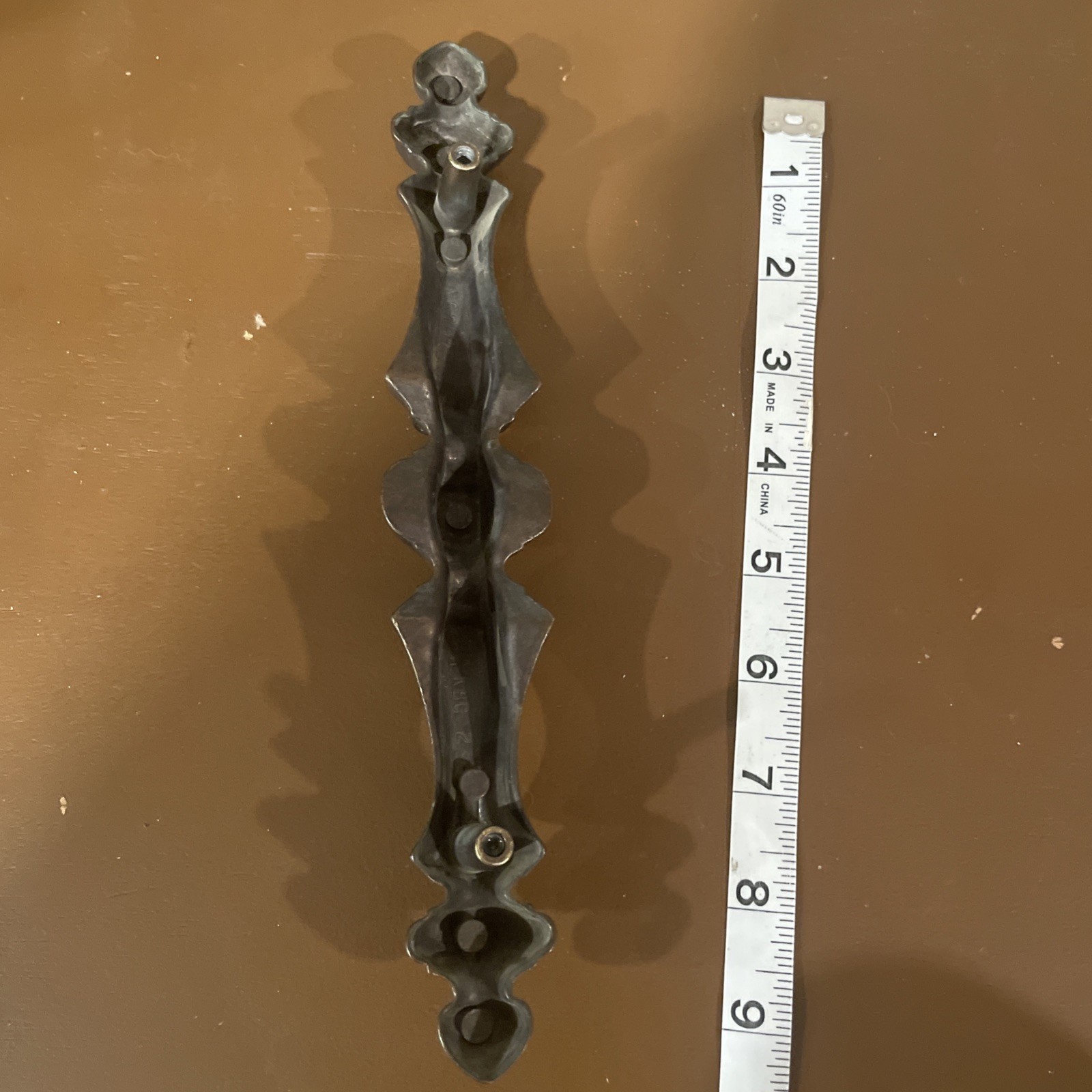 Vintage 9.5” Antique Decorative Cabinet Hutch Buffet Door Pull Handles 6” cc