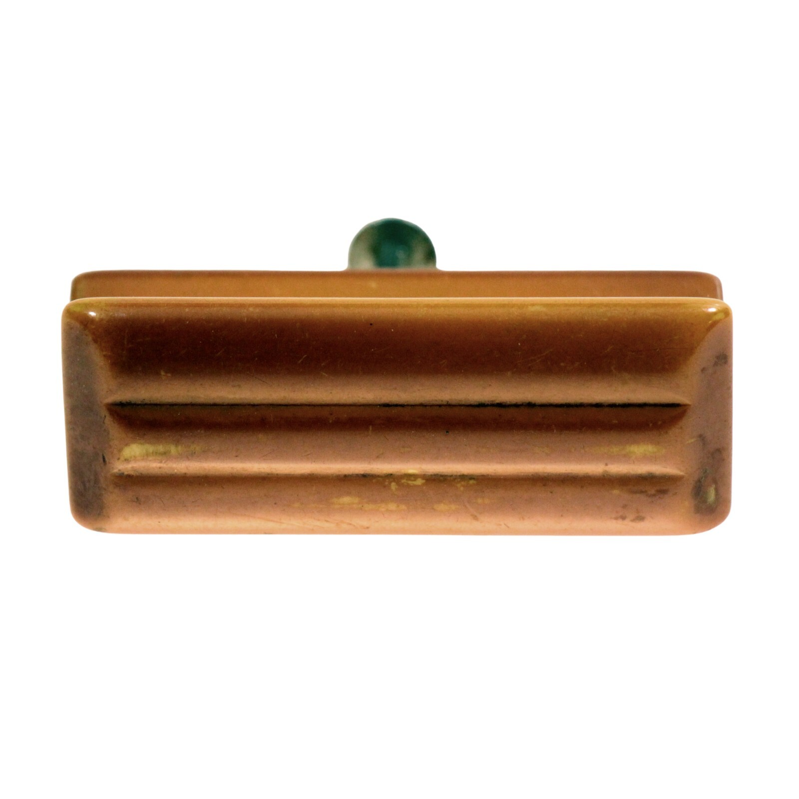 Vintage Mid Century Orange Bakelite Bridge Drawer Pull