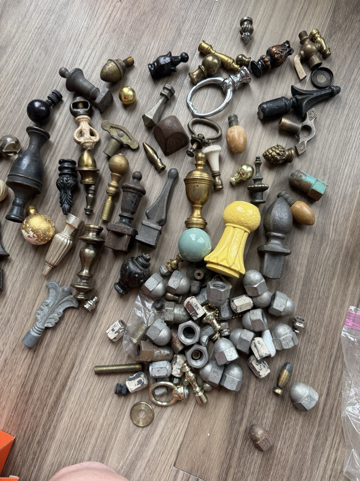 Lot of Vintage & Antique Finials & Hardware, and Collectibles