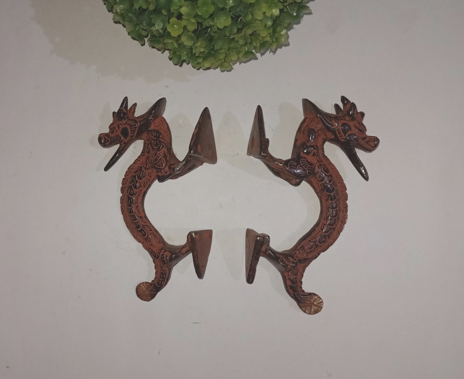 Dragon Shape Door Pull Handmade Doorware Handle Mythological Creature HK