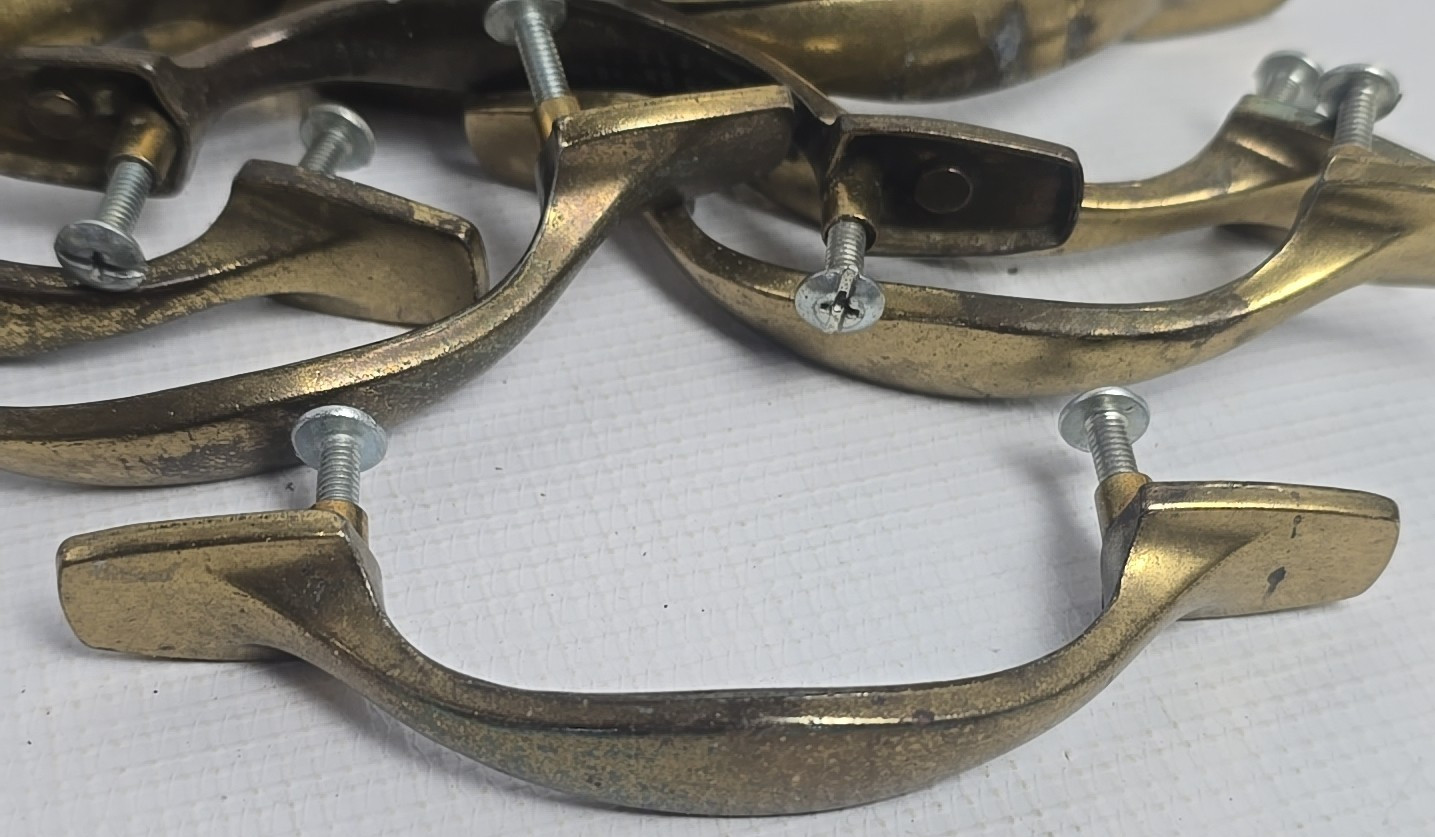Vintage Keeler Brass Co Vintage N-13806 Drawer Pulls Handles 4.5″ Lot of 14
