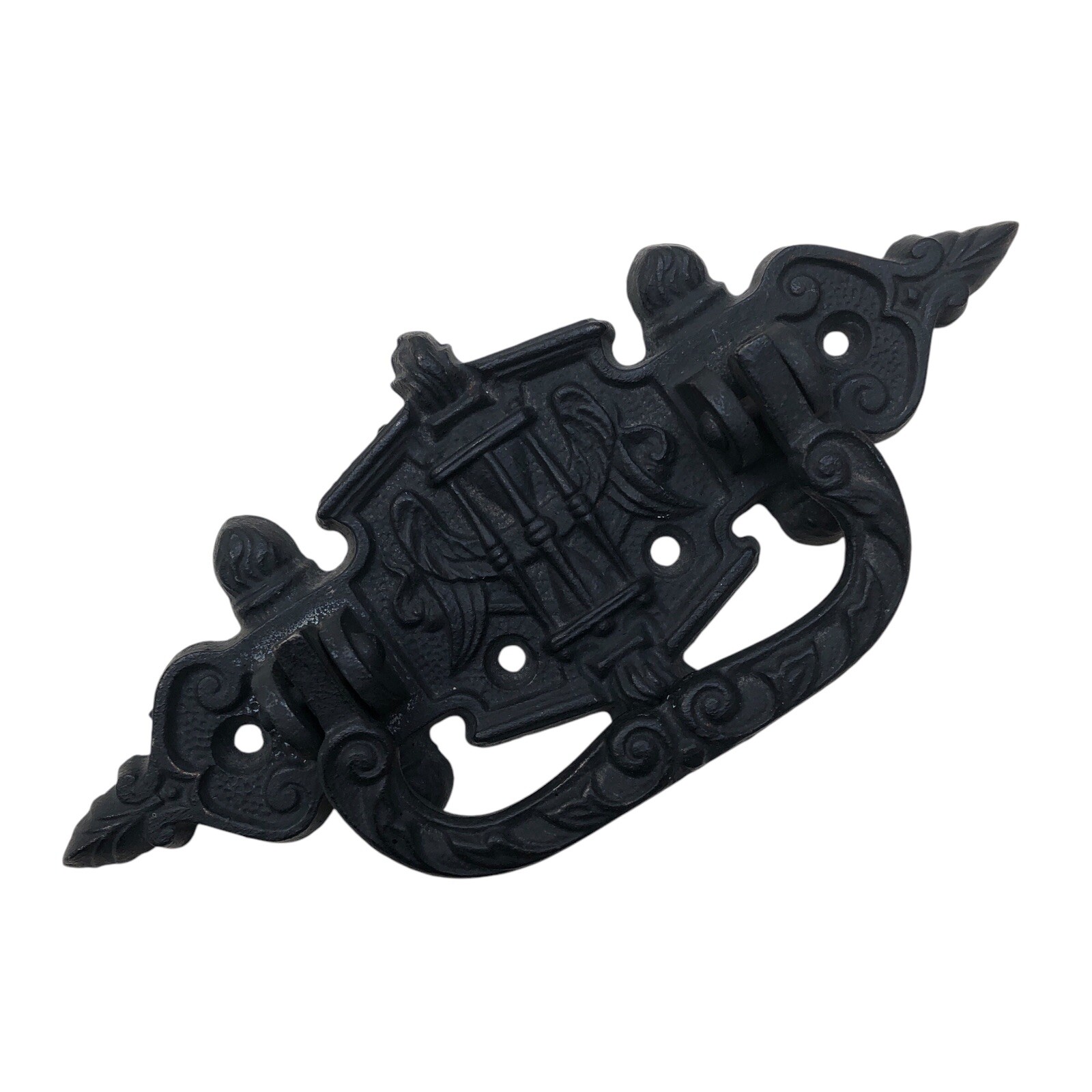 FRENCH DRAWER PULL – Antique Gothic Victorian Cast Iron Eastlake Coffin HEAVY!