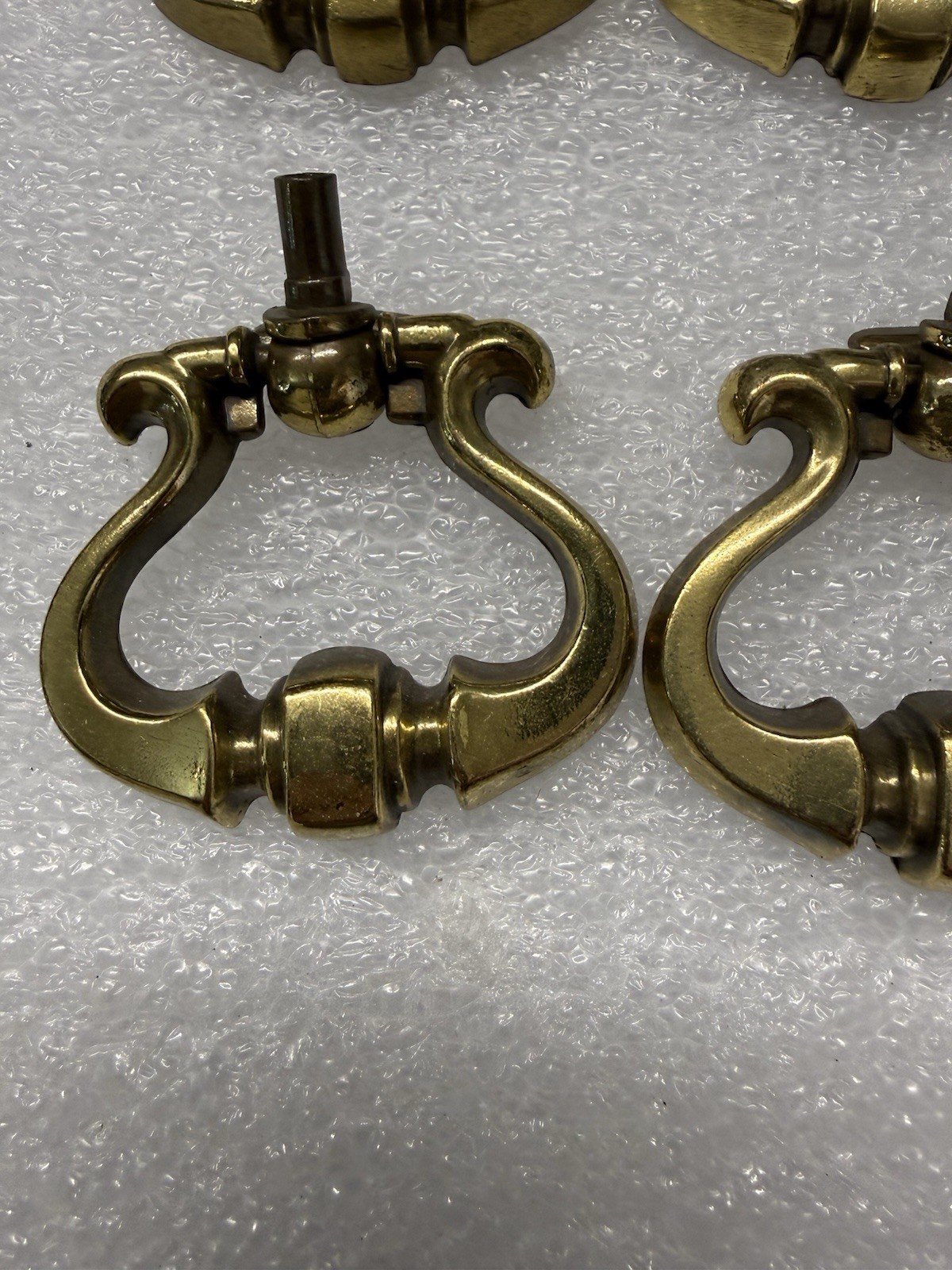 6 Vintage Keeler Brass Company KBC Brass Vintage Cabinet Drawer Drop Pulls (46