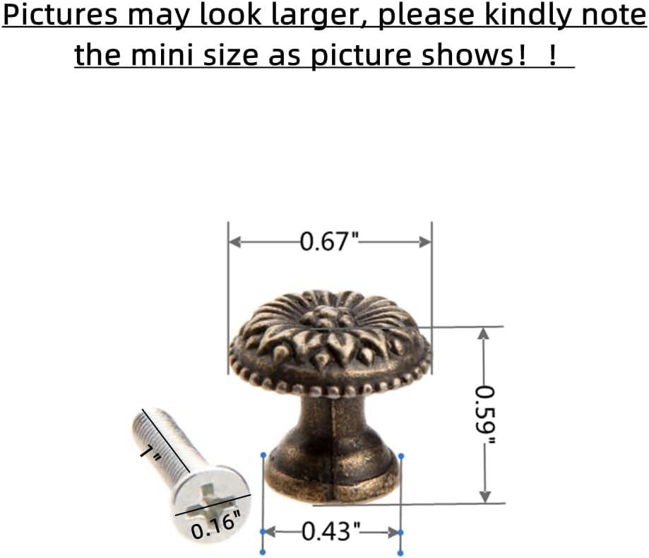 Set of 5 Vintage Style Brass Knobs – Perfect for Cabinets & Jewelry Boxes
