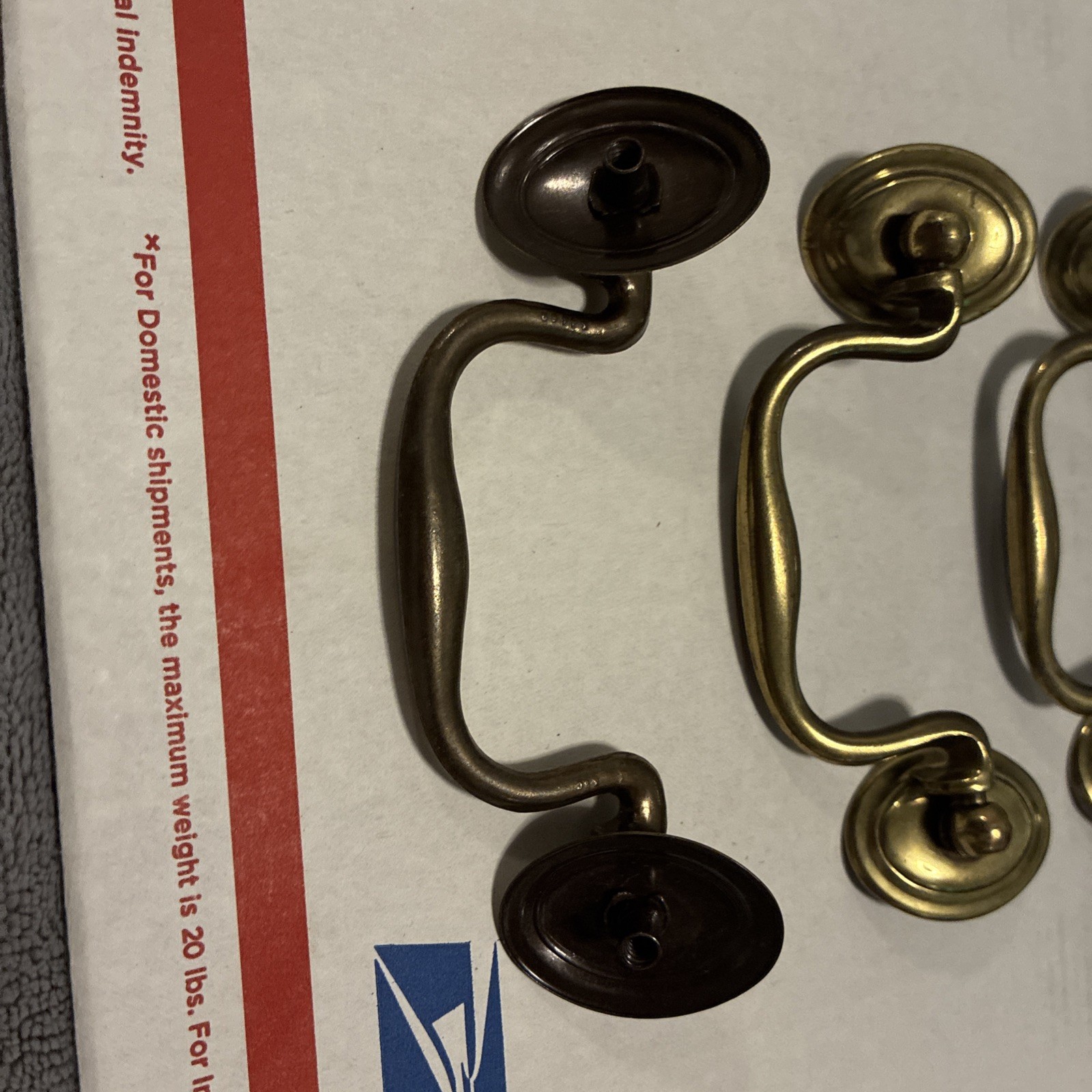 5pcsDrexel Esperanto Drawer Pull Tall Dresser Brass Vintage Drop Bail MCM Handle