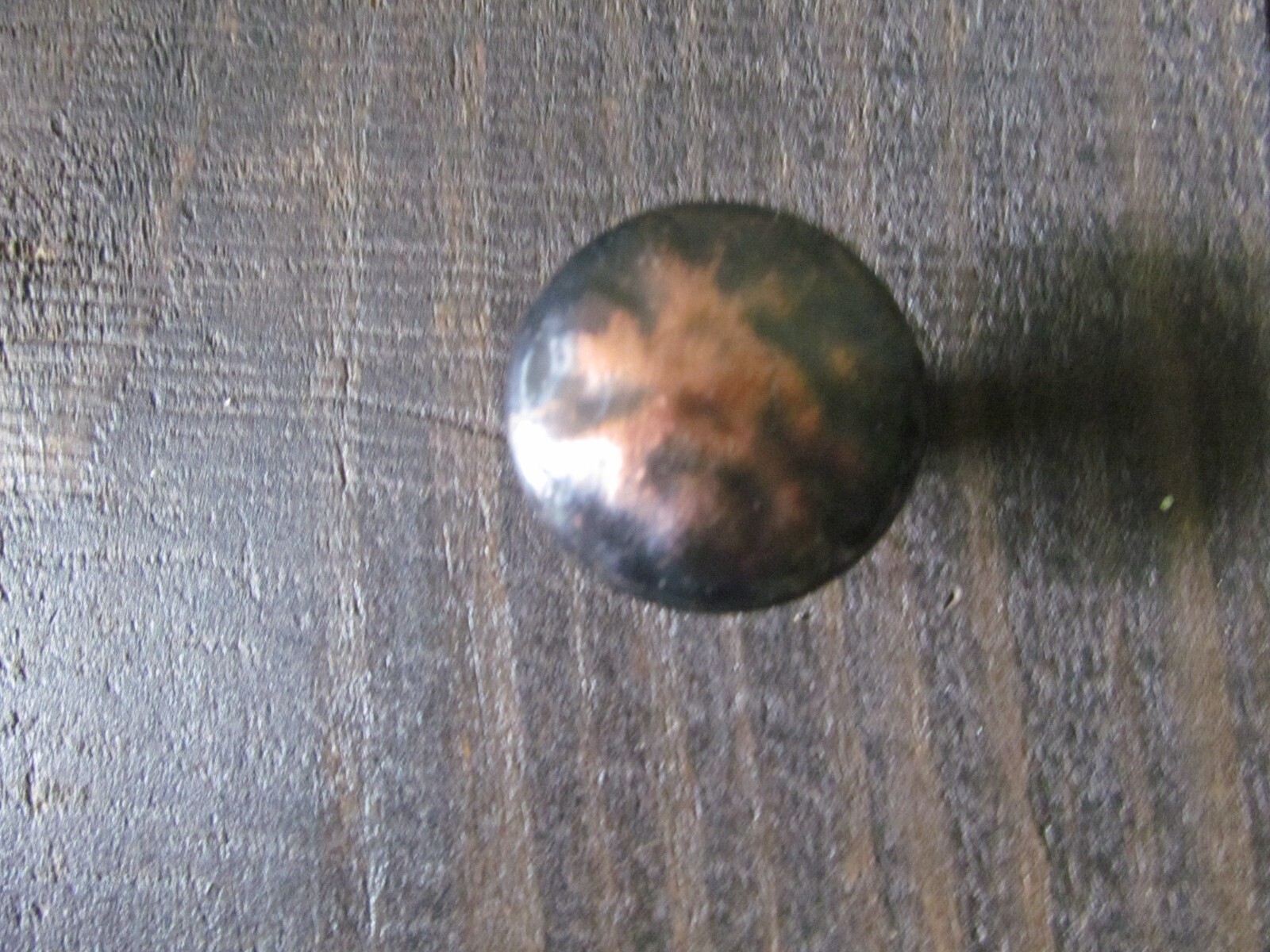 VTG Hammered Burnished Copper Tone Knob Cabinet Pull Round 1 1/4″
