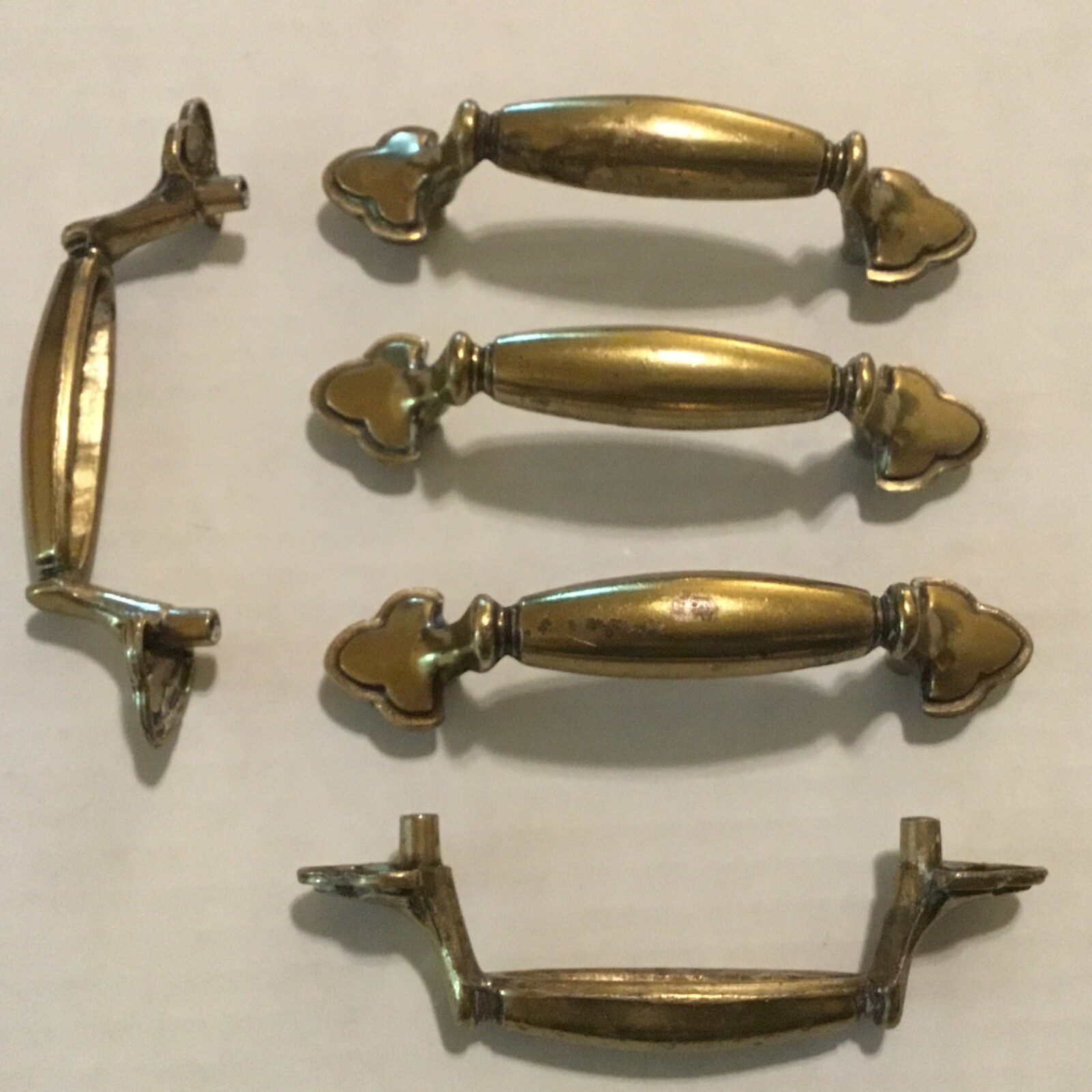 SET OF 5! KBC- KEELER BRASS COMPANY- CABINET DOOR PULLS! 3” C TO C #N13963
