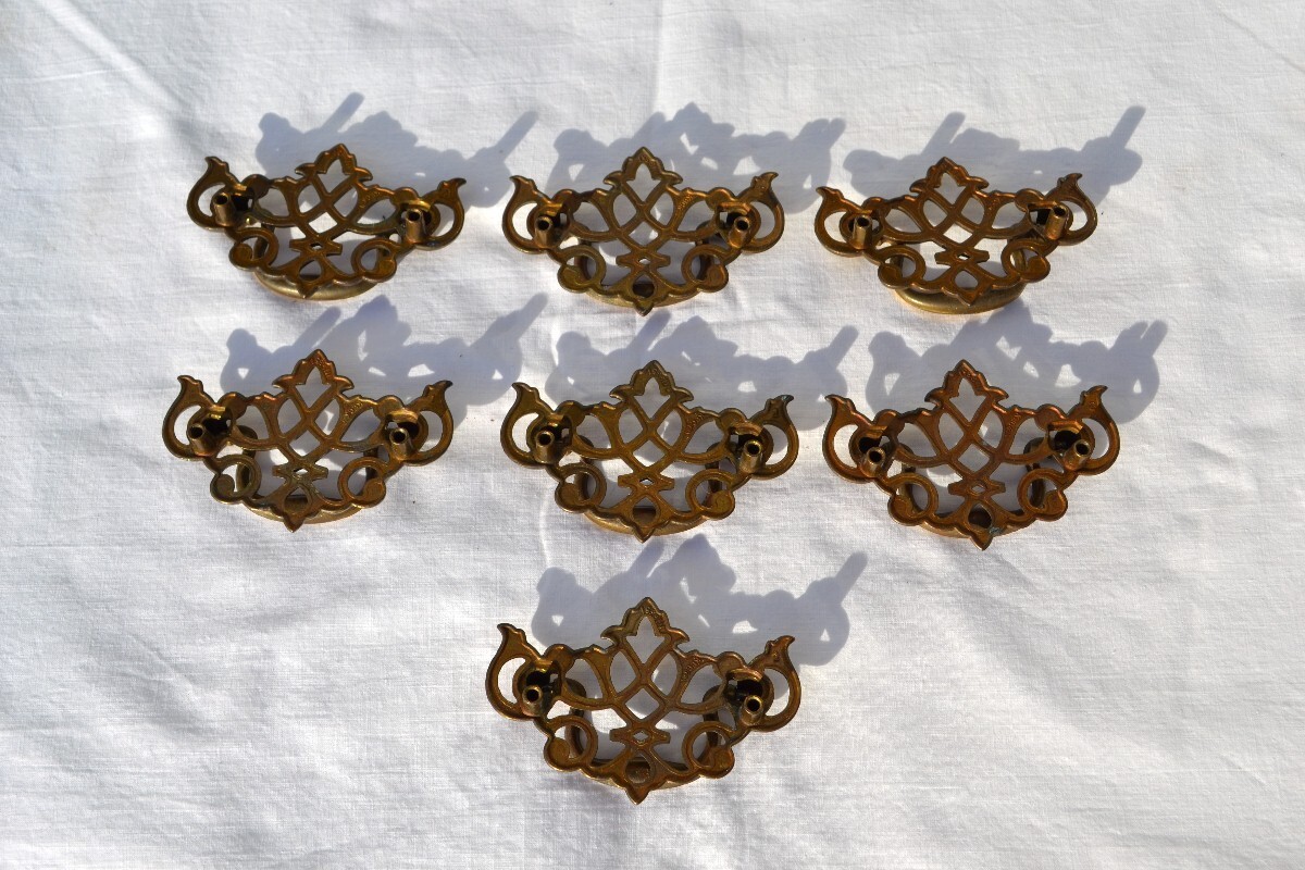 Keeler Brass Co Drawer Handles w/ Bail Pulls Pierced Chippendale KBC Furniture 7