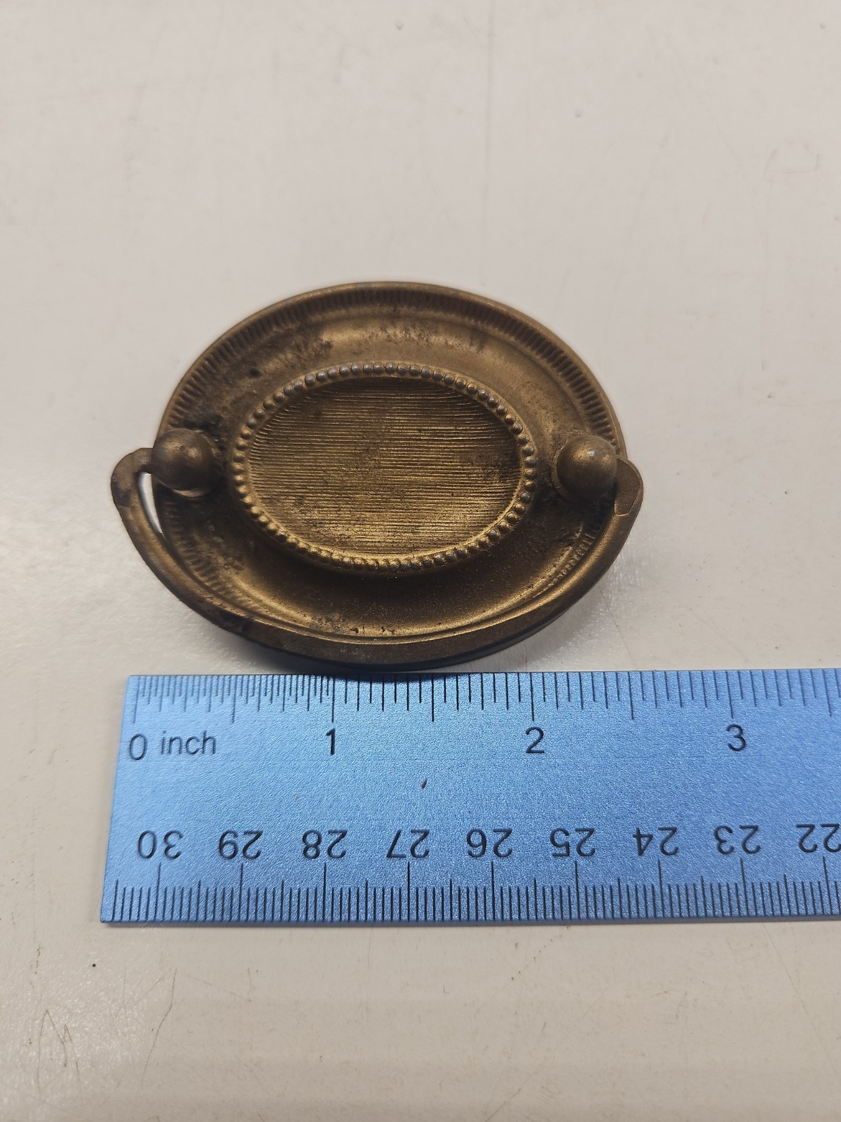 Vintage Brass Drawer Pull With Bail Drop Handle