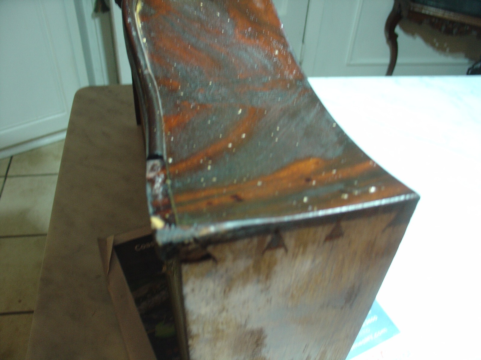Antique Wood Drawer Dove Tail Walnut Key Hole Lock Mechanism Salvage Part 1890s