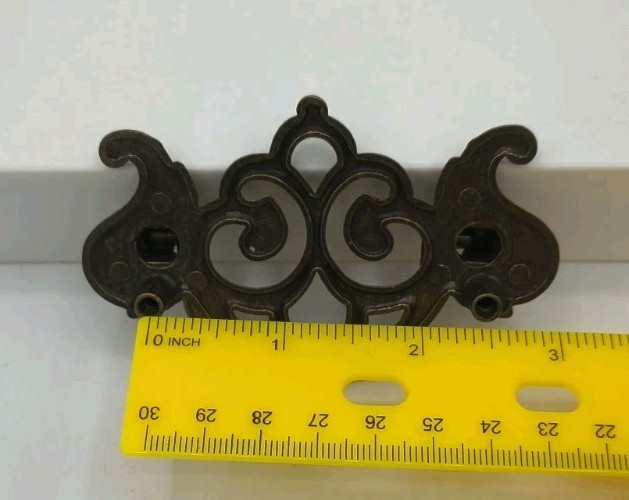 Mixed 9 Vintage Chippendale Drawer Pull Drop Bail Handle 2 Pair, 4 Same, Single