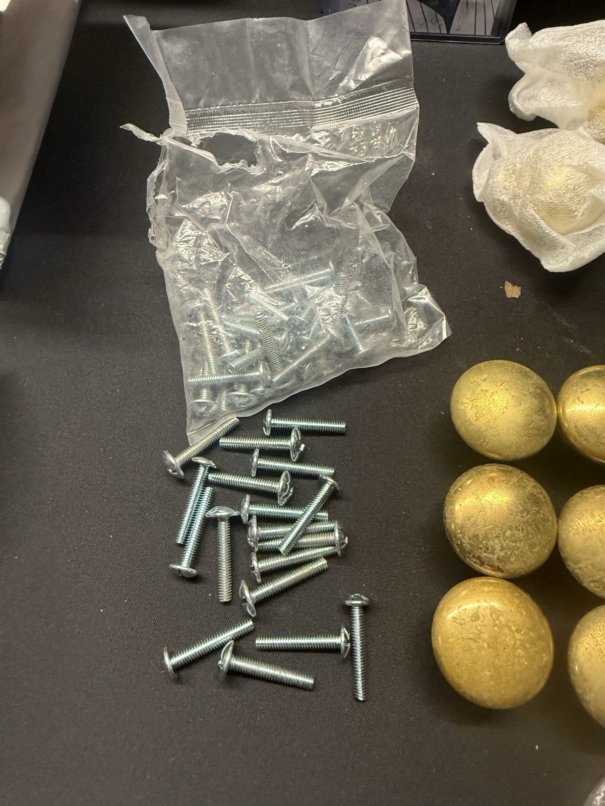 Vintage Brass Knobs With Screws. Over 4 Lbs !!!