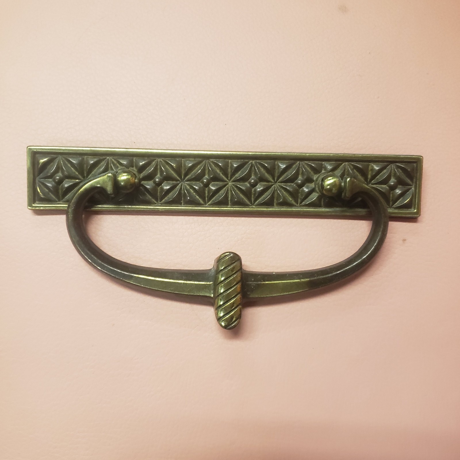 Vintage KBC Brass Gothic Drawer Pull Barrett Style Bail Handles 6.25″ 5 in