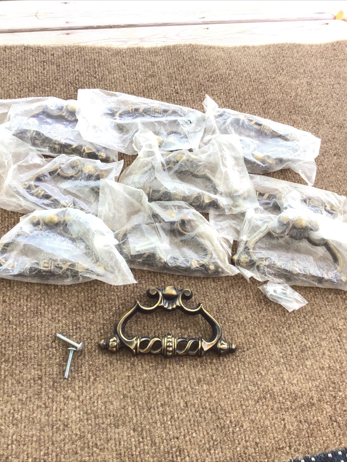 Lot of 10 NOS VTG Gothic Medieval Allison Japan 755 Drawer Pull Handle 1-1/4 COC