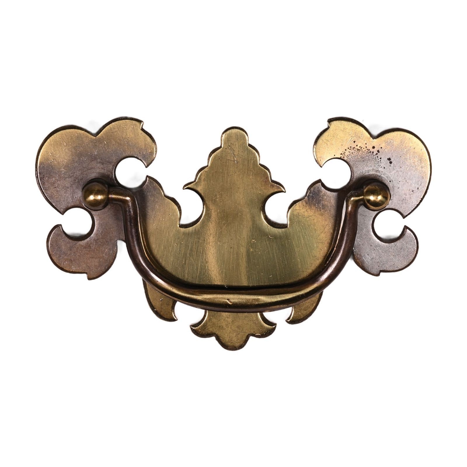 Vintage Brass Batwing Drop Bail Cabinet Drawer Pull Handle 4.25”W x 2.5”H