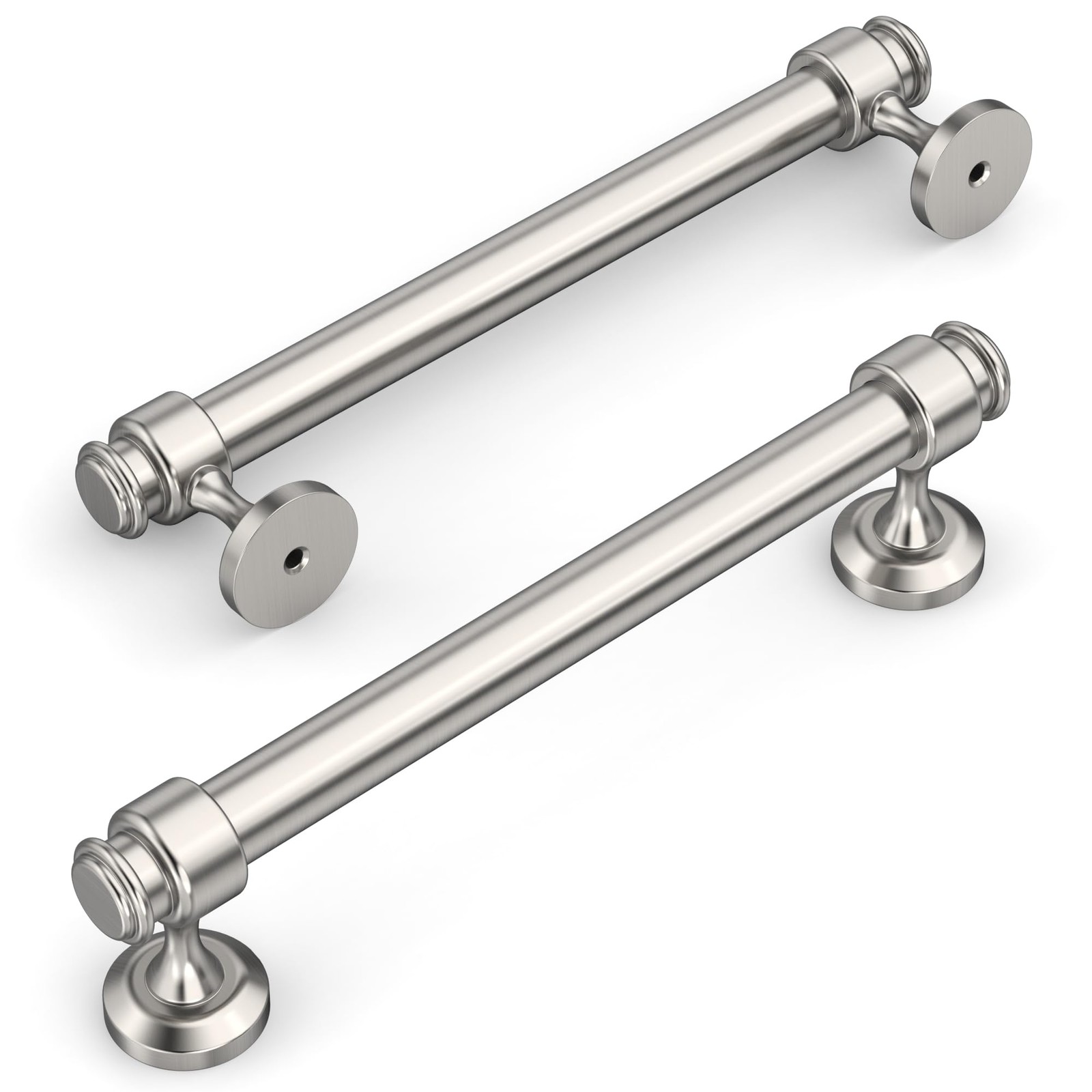 Amerdeco 10 Pack Brushed Satin Nickel Cabinet Pulls 5 Inch Hole Centers Cabinet