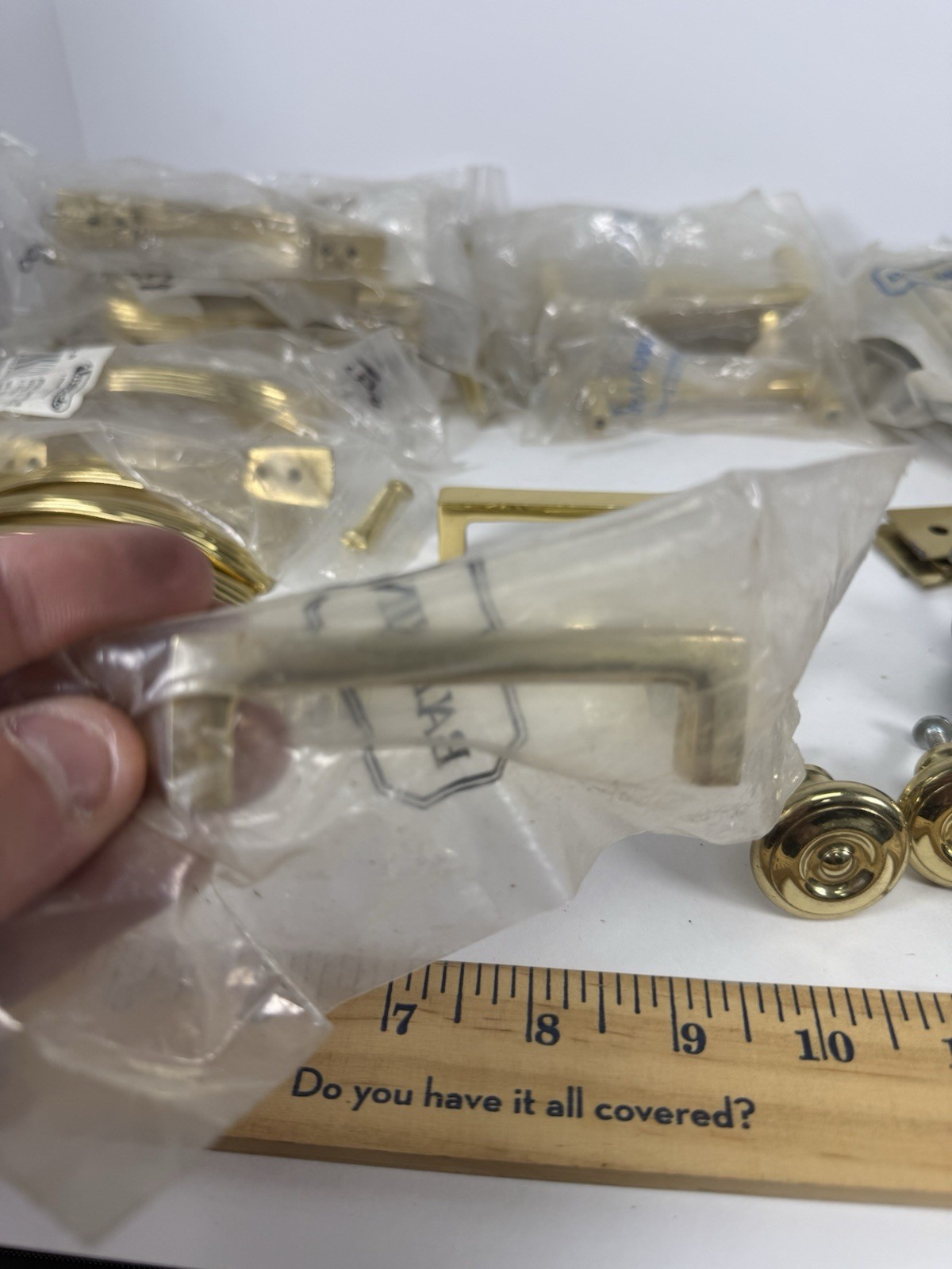 Vintage Brass Cabinet Hardware Lot Amerock Baldwin Pulls Knobs Handles NOS